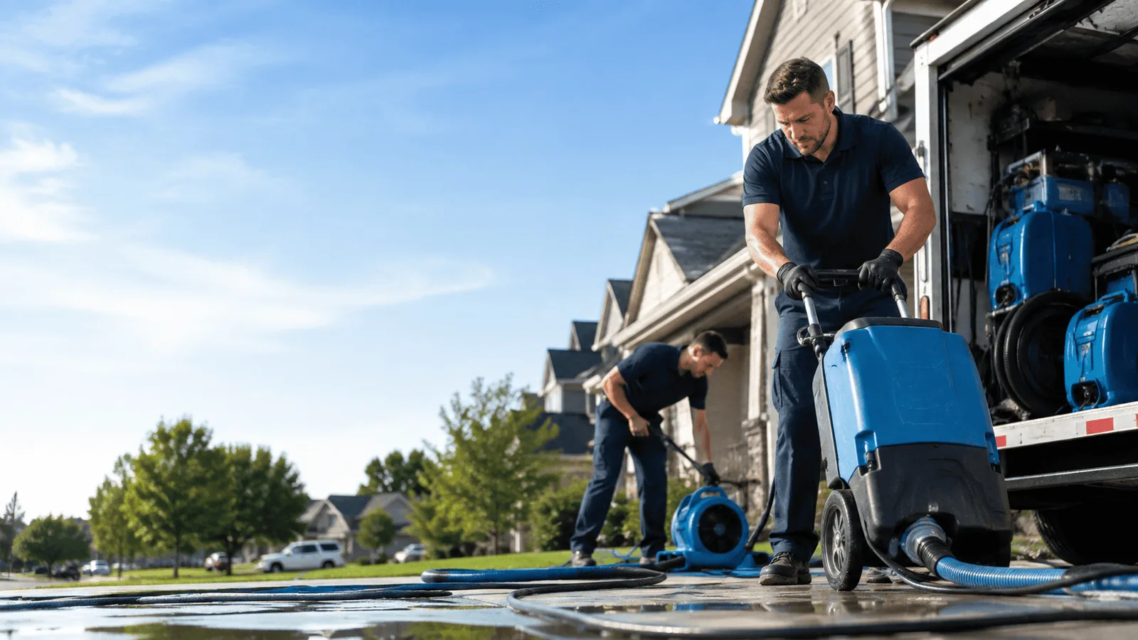 Dehumidification being performed in New Holland, OH